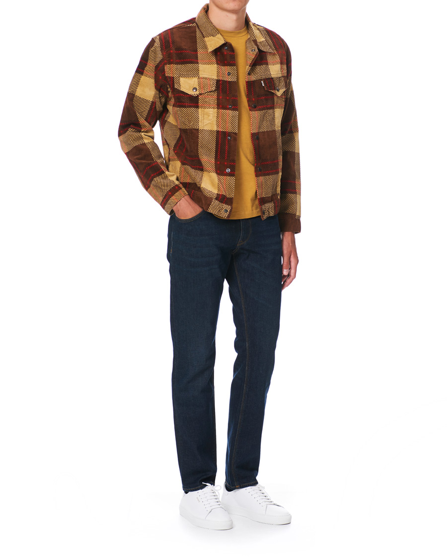 Herre | Jakker | Levi's Vintage Clothing | Plaid Corduroy Trucket Jacket Oxblood Plaid Purple