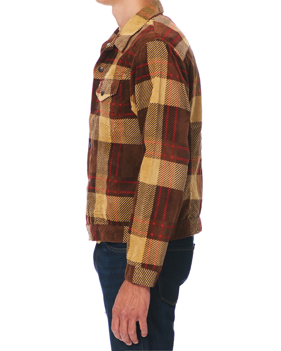 Herre | Jakker | Levi's Vintage Clothing | Plaid Corduroy Trucket Jacket Oxblood Plaid Purple