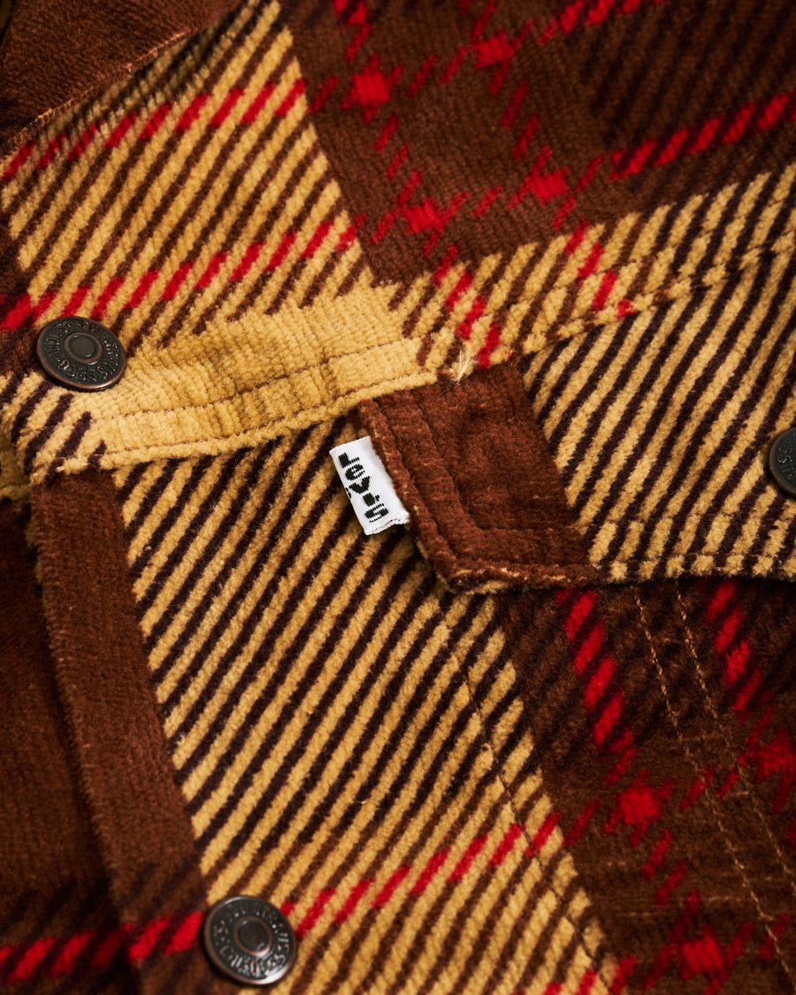 Herre | Jakker | Levi's Vintage Clothing | Plaid Corduroy Trucket Jacket Oxblood Plaid Purple