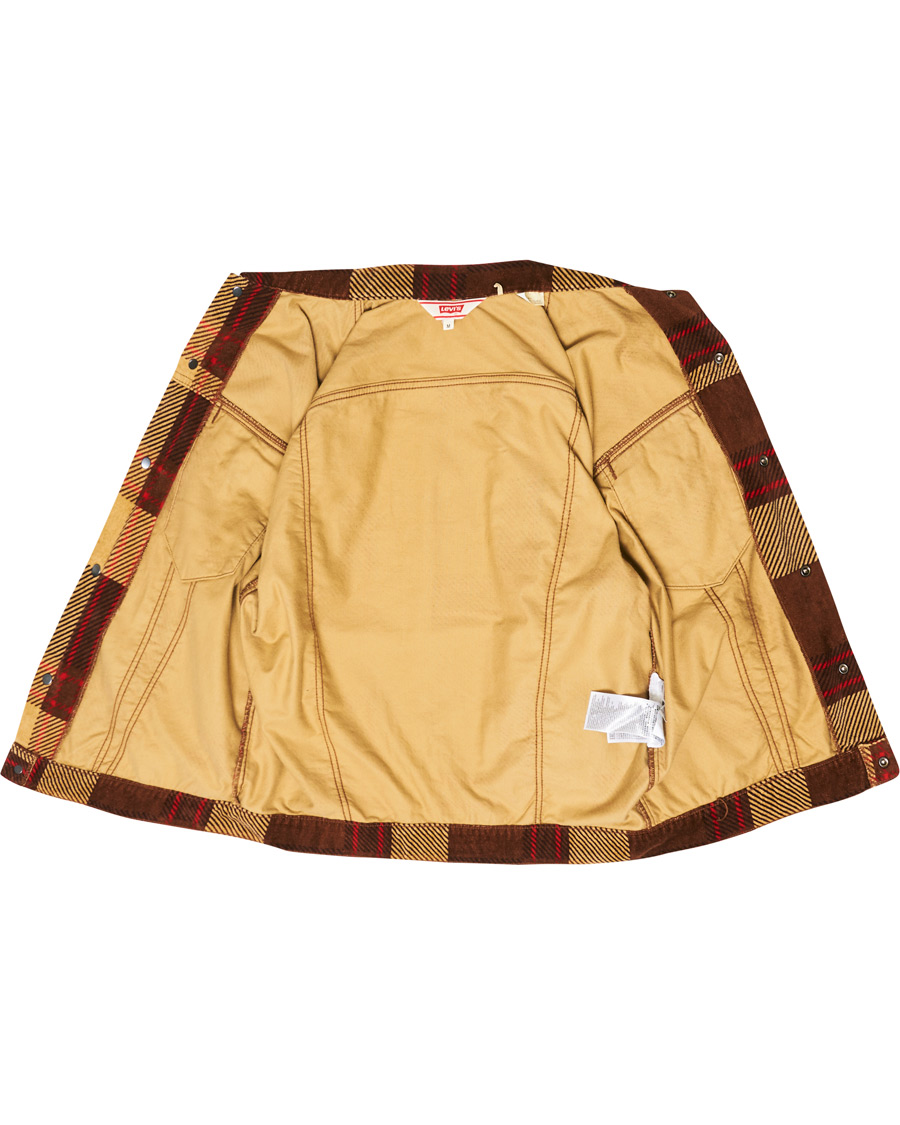 Herre | Jakker | Levi's Vintage Clothing | Plaid Corduroy Trucket Jacket Oxblood Plaid Purple