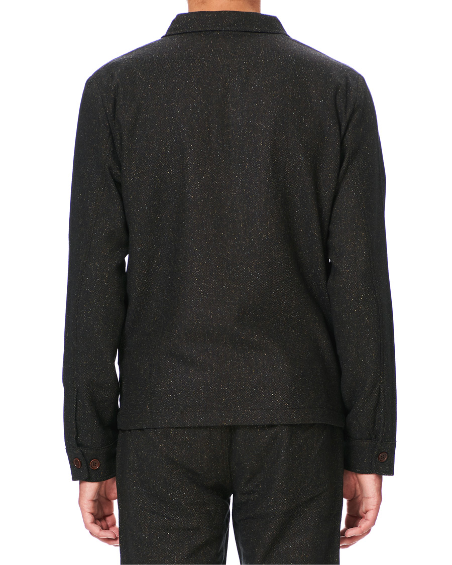 Herre | Skjorter | Morris | Dulwich Donegal Full Zip Overshirt Dark Brown