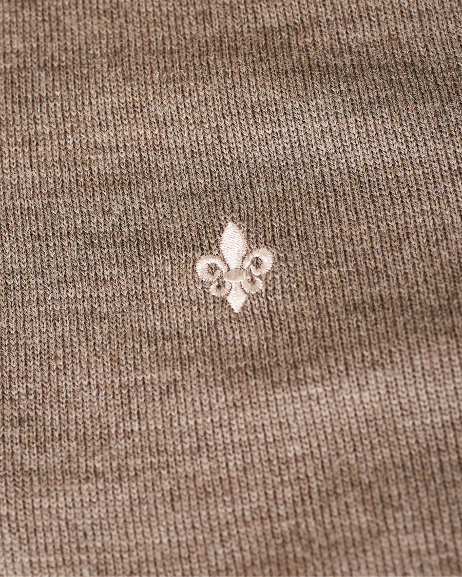 Herre | Gensere | Morris | John Merino Half Zip Light Brown