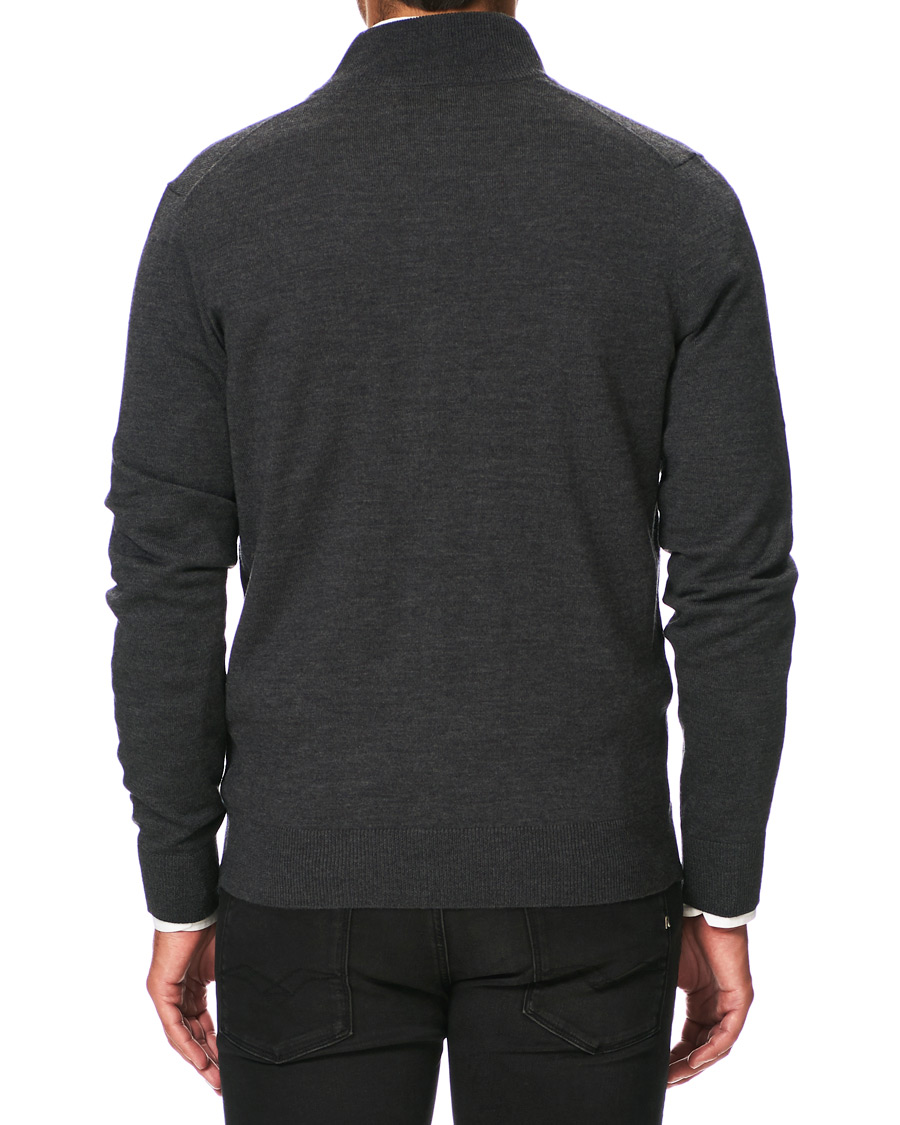 Herre | Gensere | Morris | Merino Full Zip Dark Grey