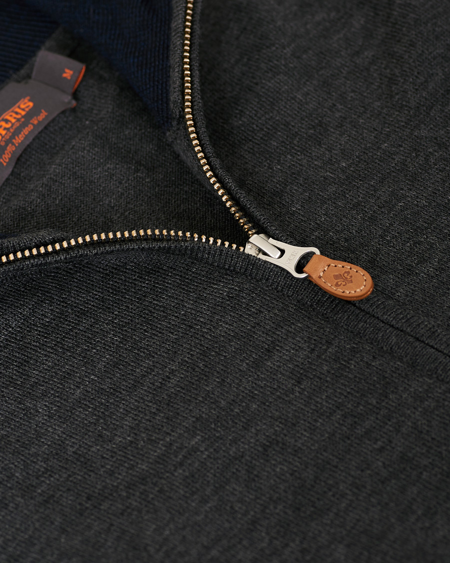 Herre | Gensere | Morris | Merino Full Zip Dark Grey