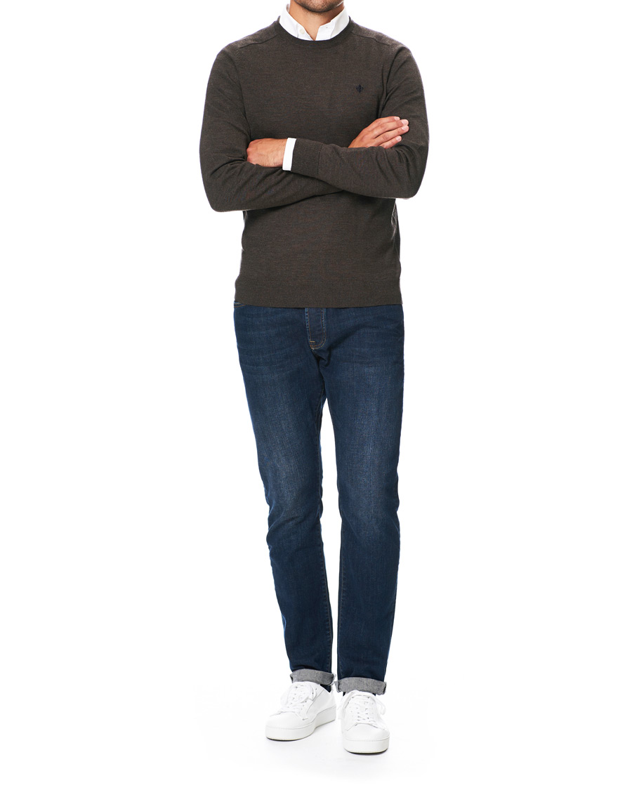 Herre | Gensere | Morris | Merino Crew Neck Dark Brown XXL