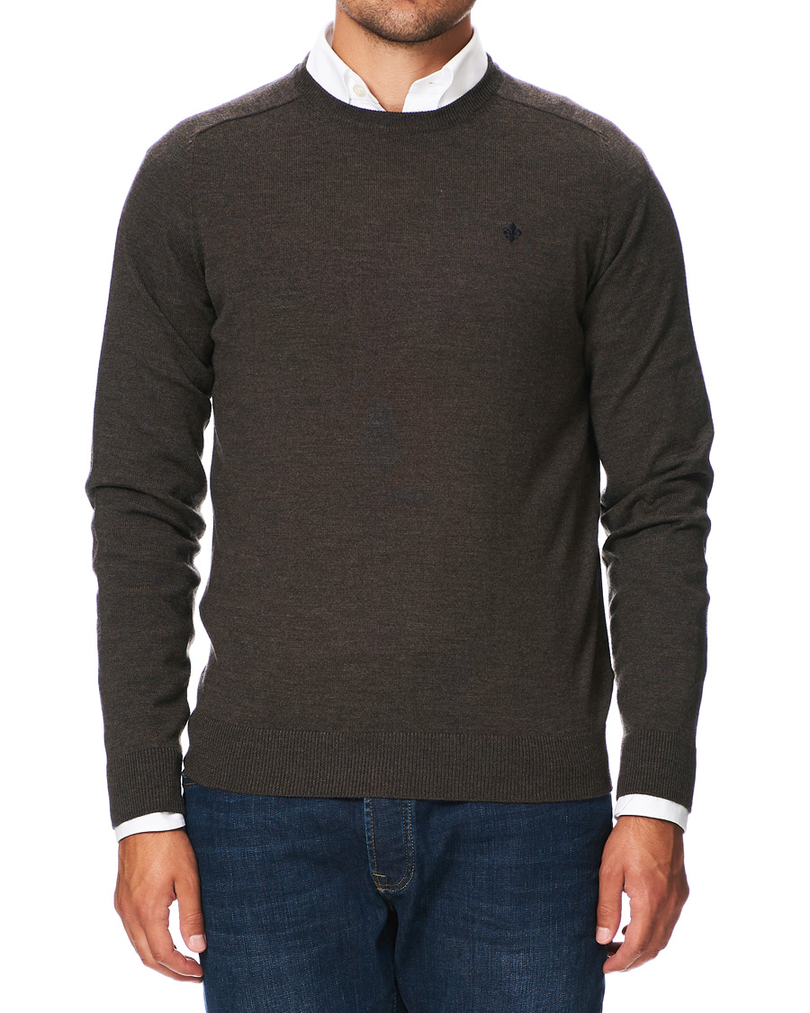Herre | Gensere | Morris | Merino Crew Neck Dark Brown XXL
