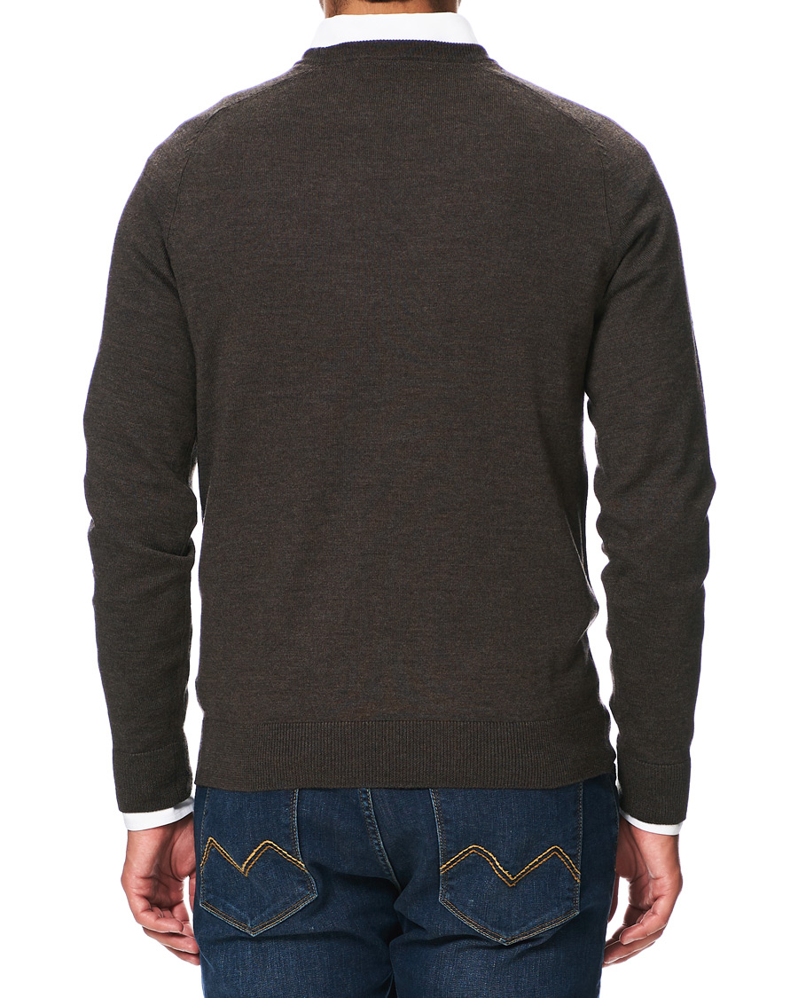 Herre | Gensere | Morris | Merino Crew Neck Dark Brown XXL