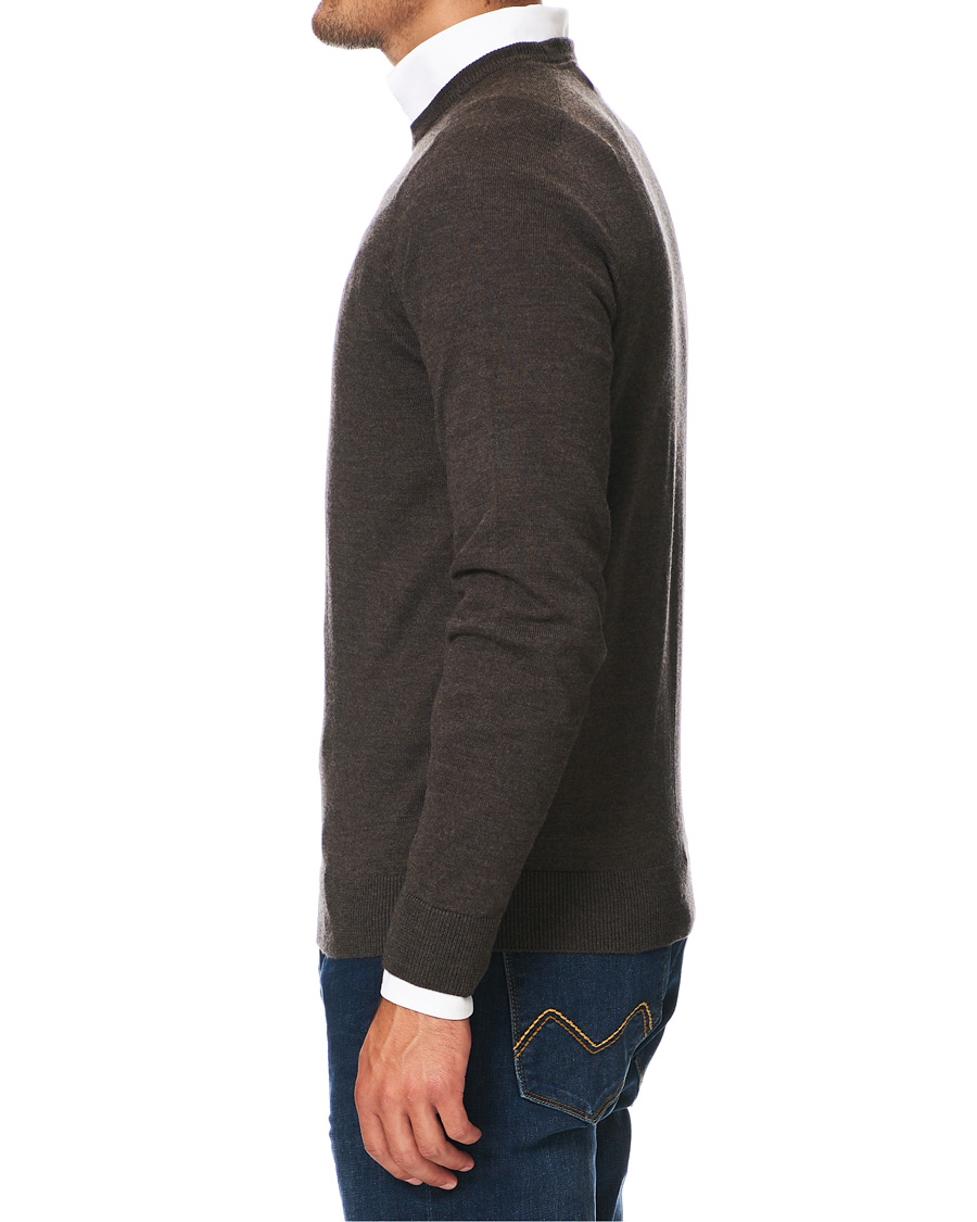 Herre | Gensere | Morris | Merino Crew Neck Dark Brown XXL