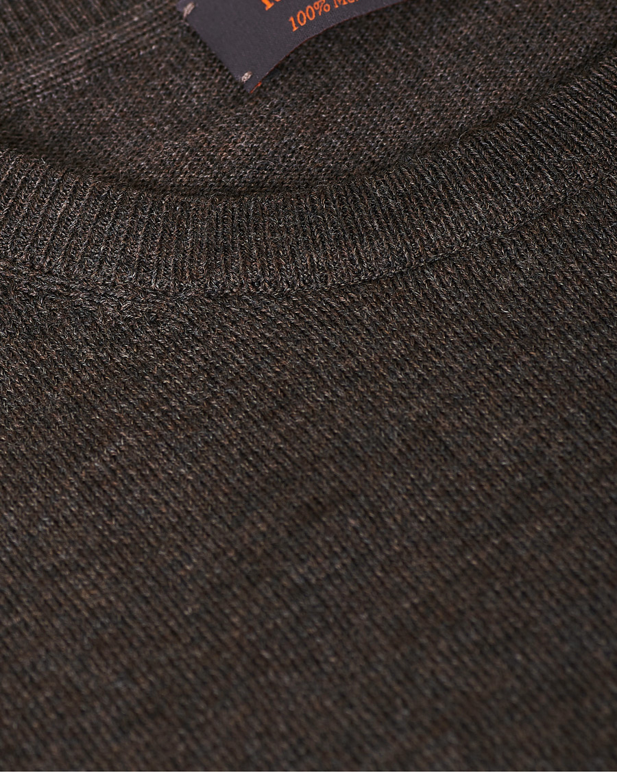 Herre | Gensere | Morris | Merino Crew Neck Dark Brown XXL