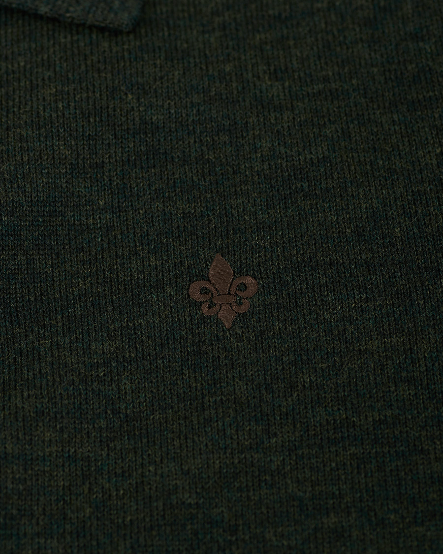 Herre | Gensere | Morris | Merino Knitted Polo Dark Green