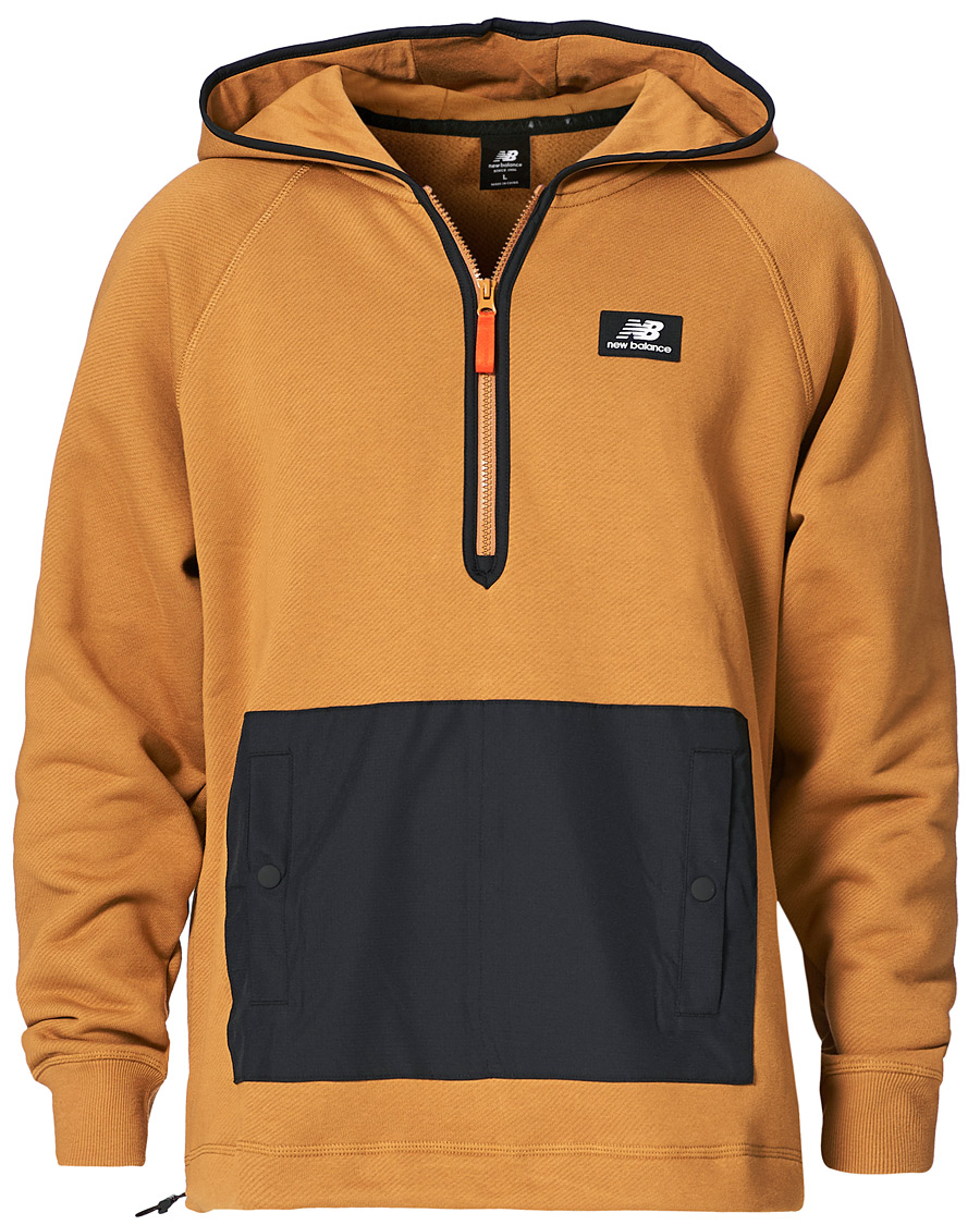 Herre | Gensere | New Balance | All Terrain Half Zip Hoodie Brown