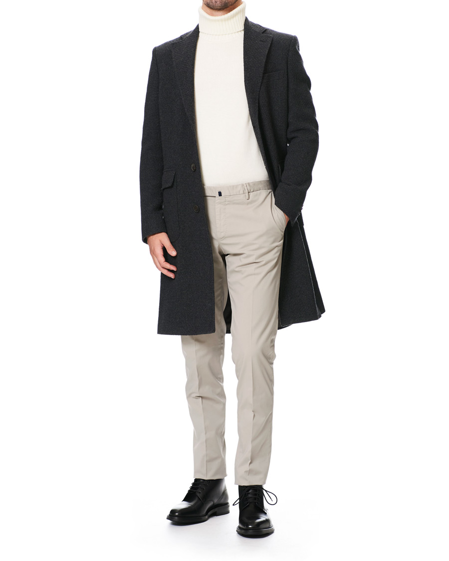 Herre | Jakker | Morris Heritage | Structured Wool Patch Pocket Coat Charcoal