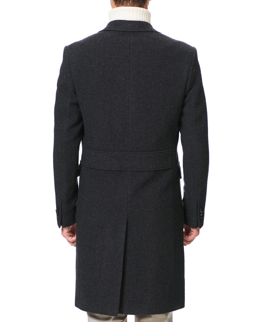 Herre | Jakker | Morris Heritage | Structured Wool Patch Pocket Coat Charcoal