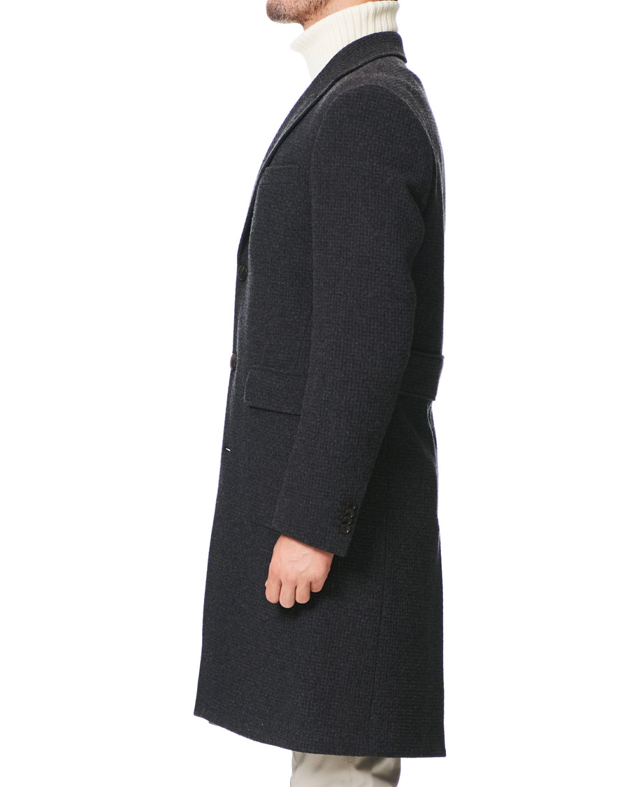 Herre | Jakker | Morris Heritage | Structured Wool Patch Pocket Coat Charcoal