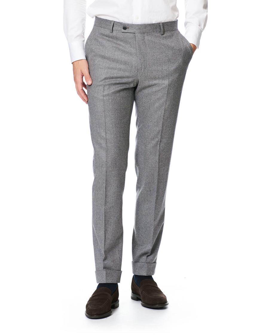Herre | | Morris Heritage | Jack Flannel Trousers Light Grey