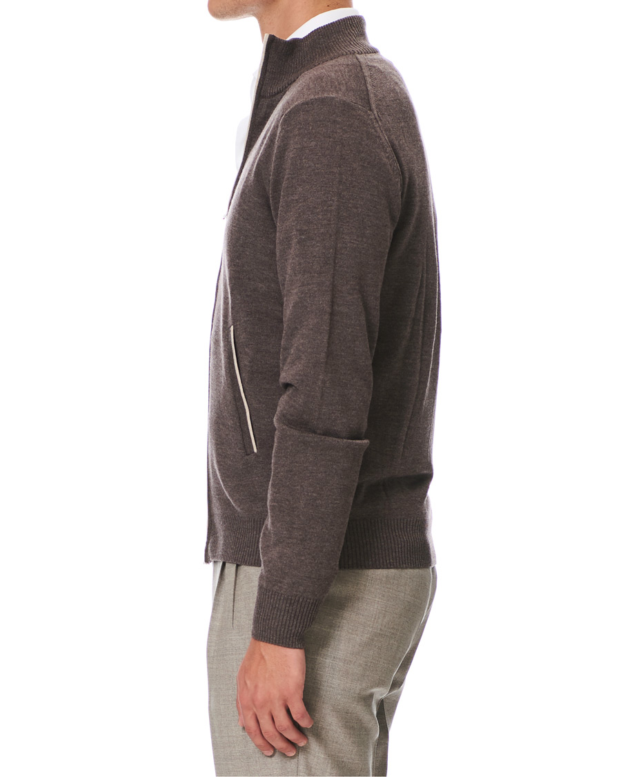 Herre | Gensere | Morris Heritage | Heritage 2 Way Zip Cardigan Brown