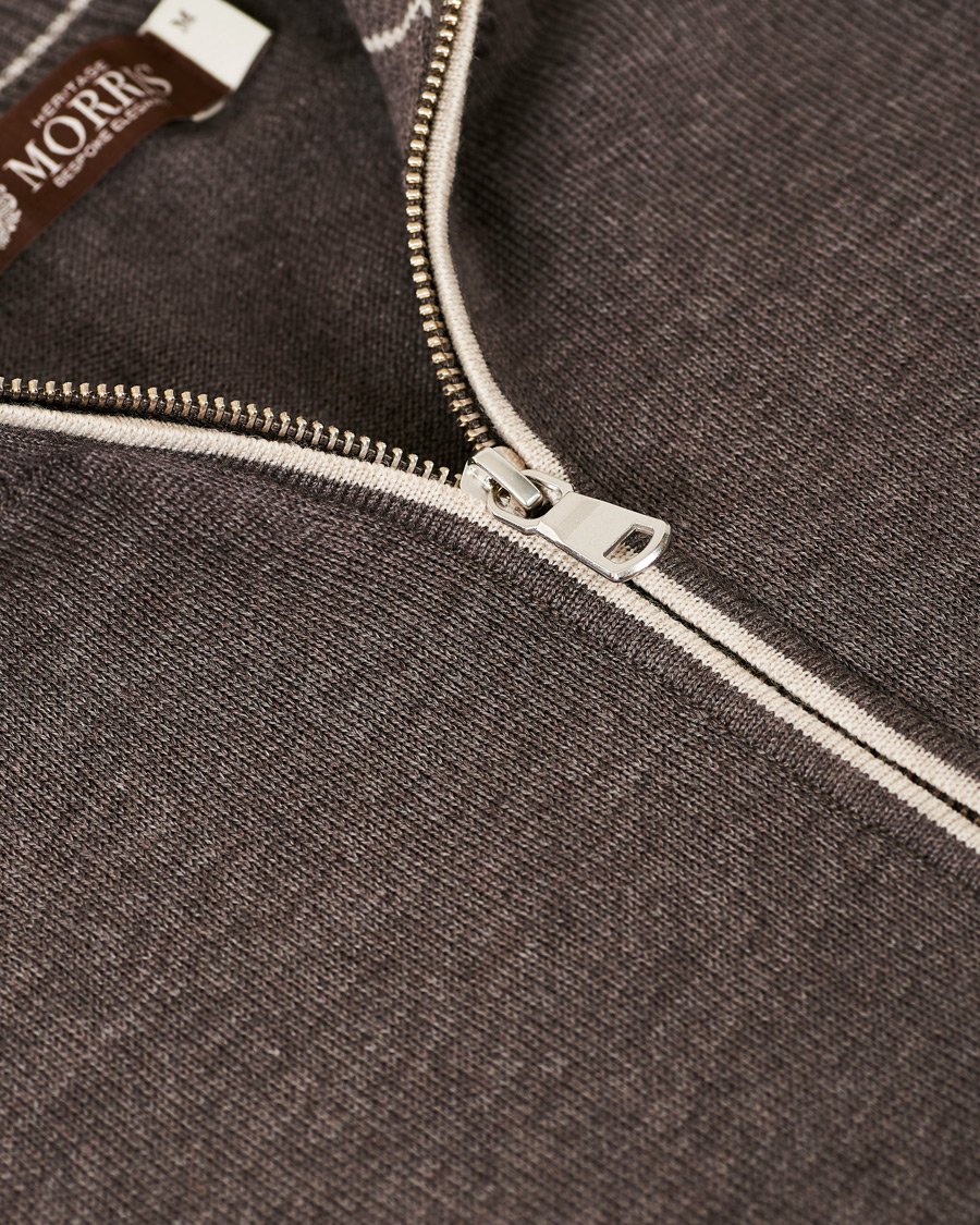 Herre | Gensere | Morris Heritage | Heritage 2 Way Zip Cardigan Brown