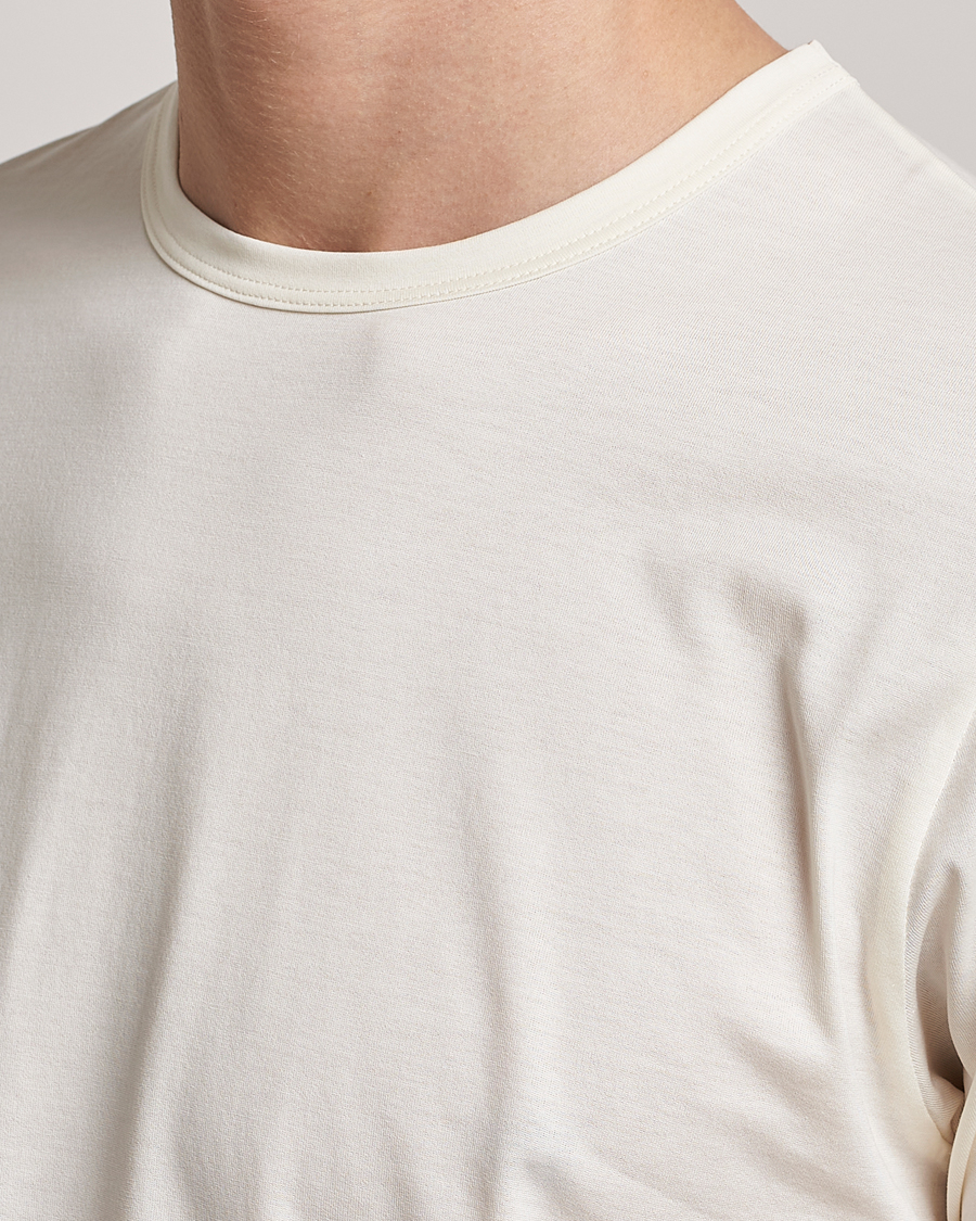 Herre | T-Shirts | Sunspel | Crew Neck Cotton Tee Archive White