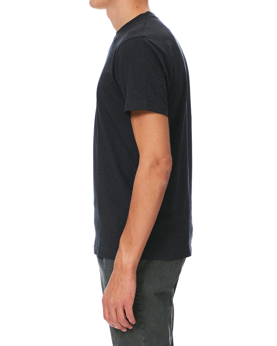 Herre | T-Shirts | Sunspel | Riviera Organic Tee Charcoal Melange