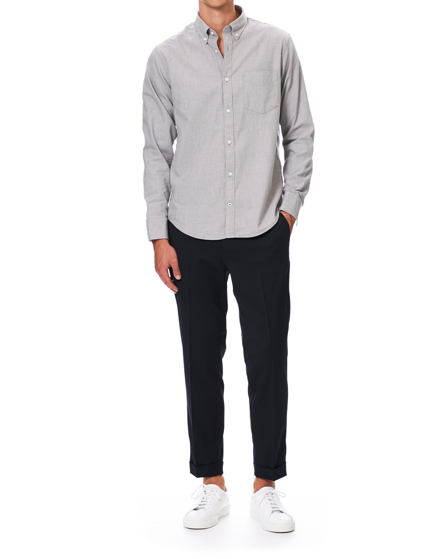 Herre | Skjorter | NN07 | Levon Light Flannel Shirt Grey
