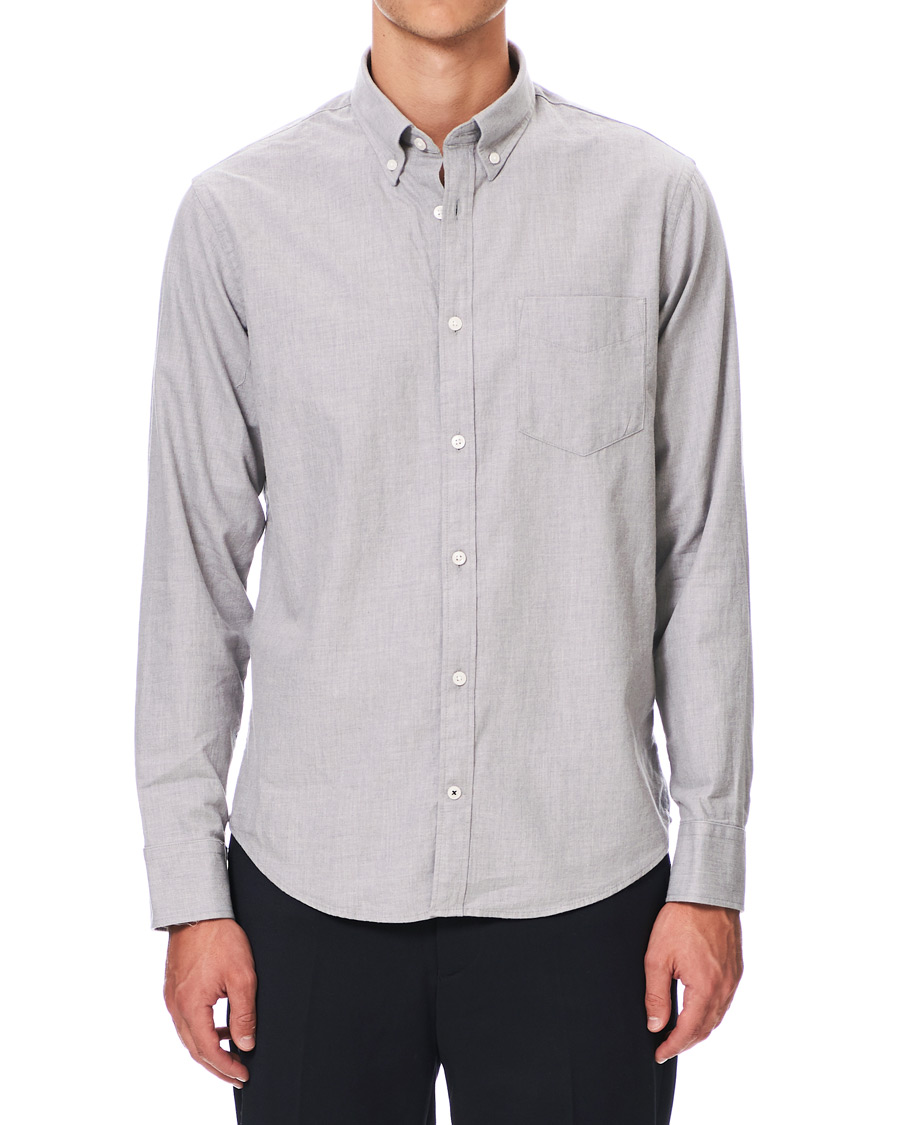 Herre | Skjorter | NN07 | Levon Light Flannel Shirt Grey