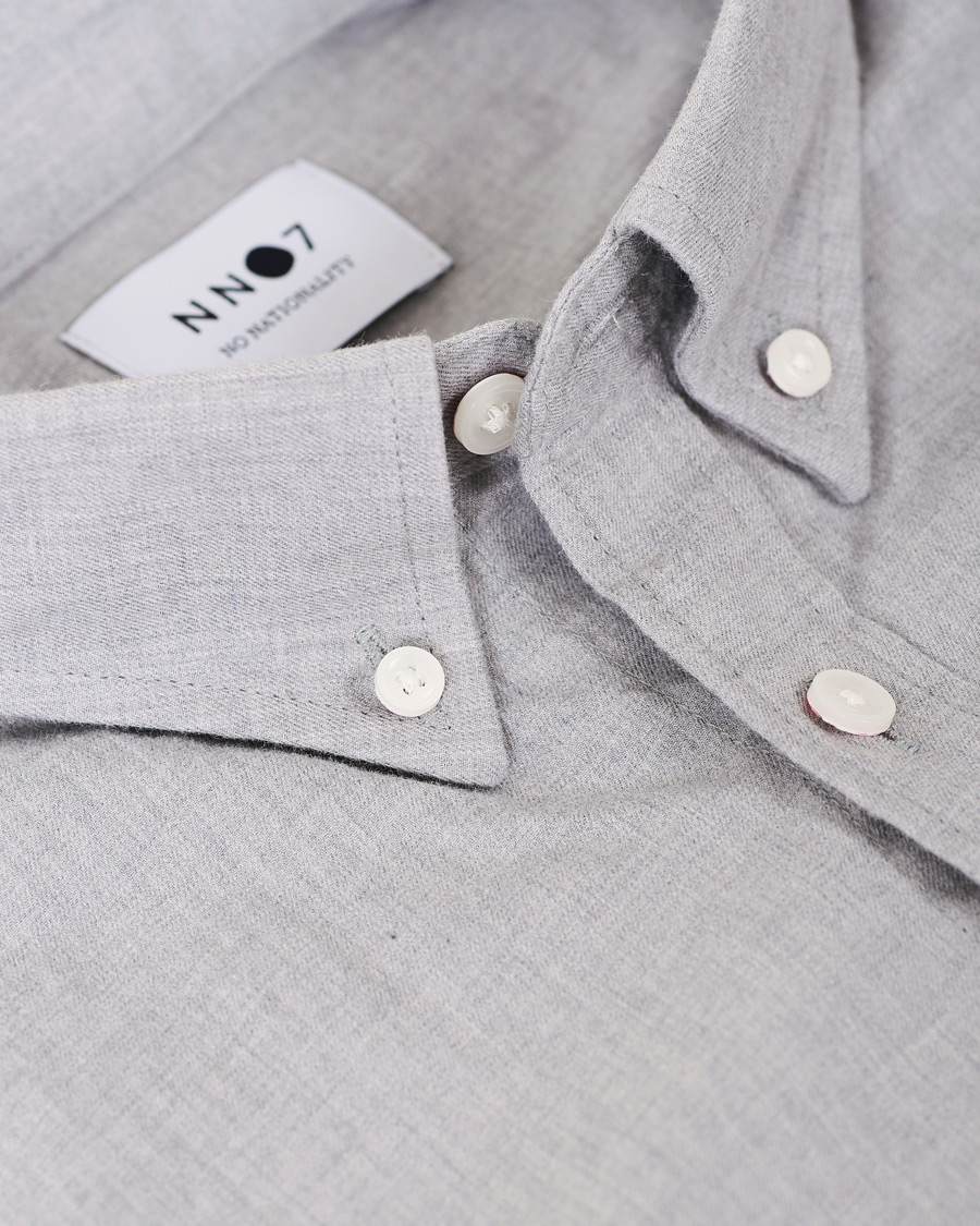 Herre | Skjorter | NN07 | Levon Light Flannel Shirt Grey