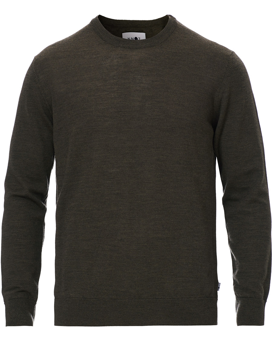 Herre | Gensere | NN07 | Ted Merino Crew Neck Pullover Army Green