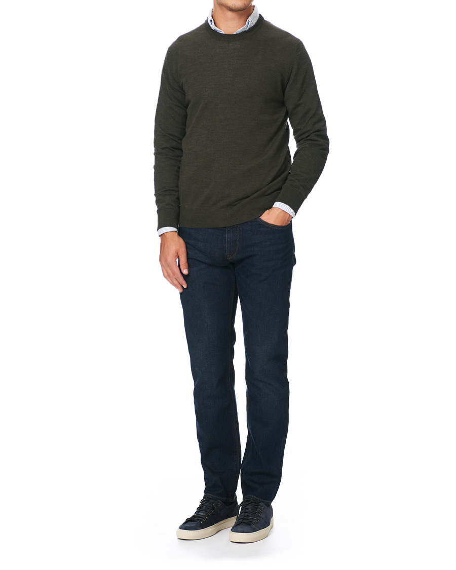 Herre | Gensere | NN07 | Ted Merino Crew Neck Pullover Army Green