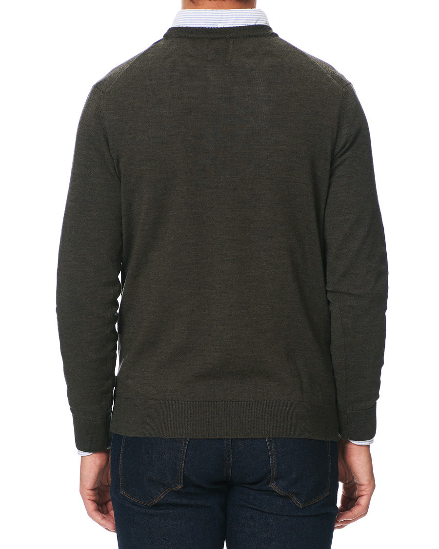 Herre | Gensere | NN07 | Ted Merino Crew Neck Pullover Army Green