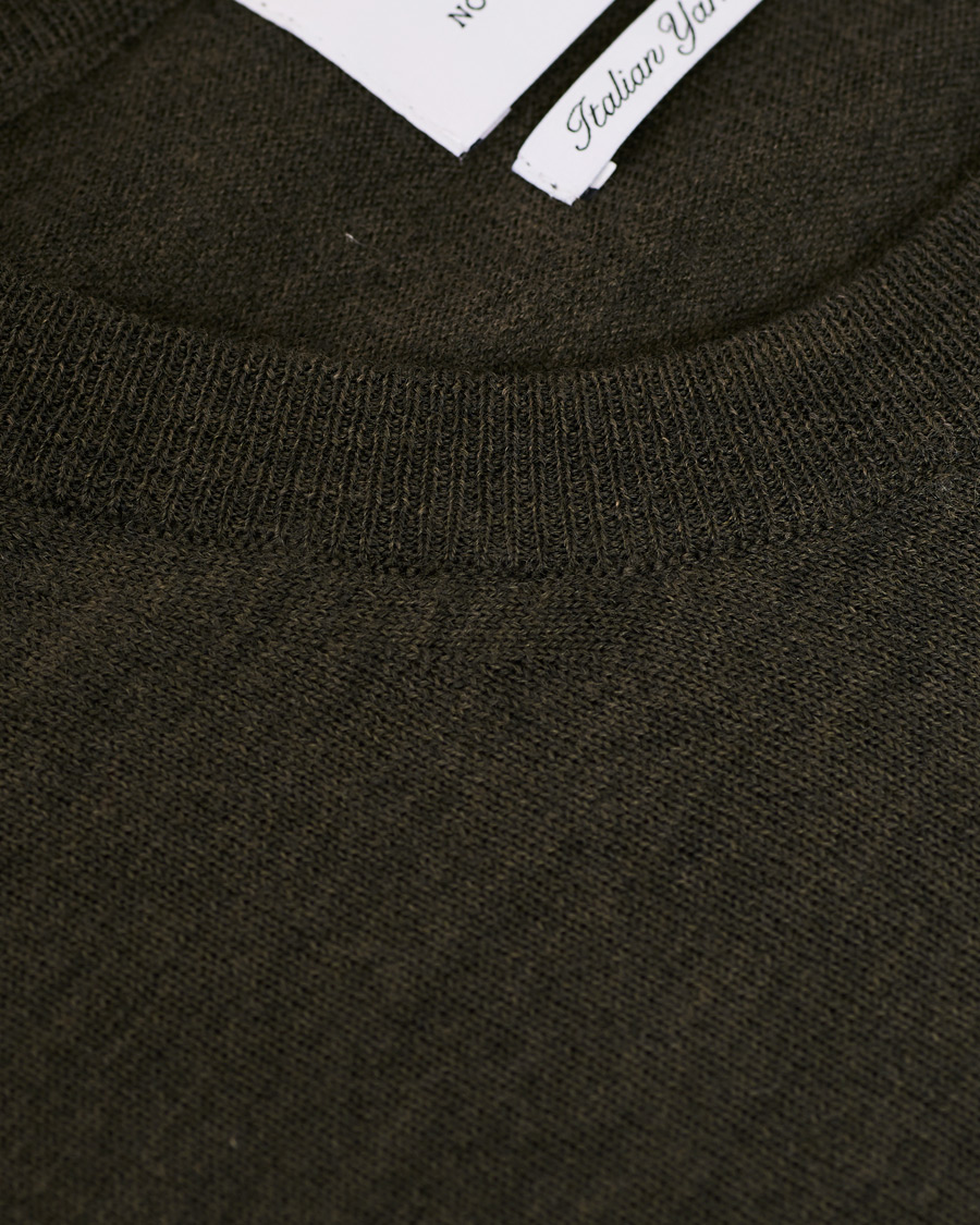 Herre | Gensere | NN07 | Ted Merino Crew Neck Pullover Army Green