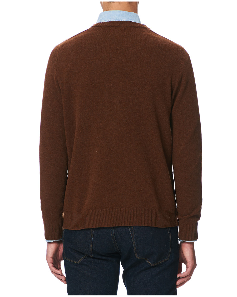 Herre | Gensere | NN07 | Edward Wool Crew Neck Pullover Canela Brown