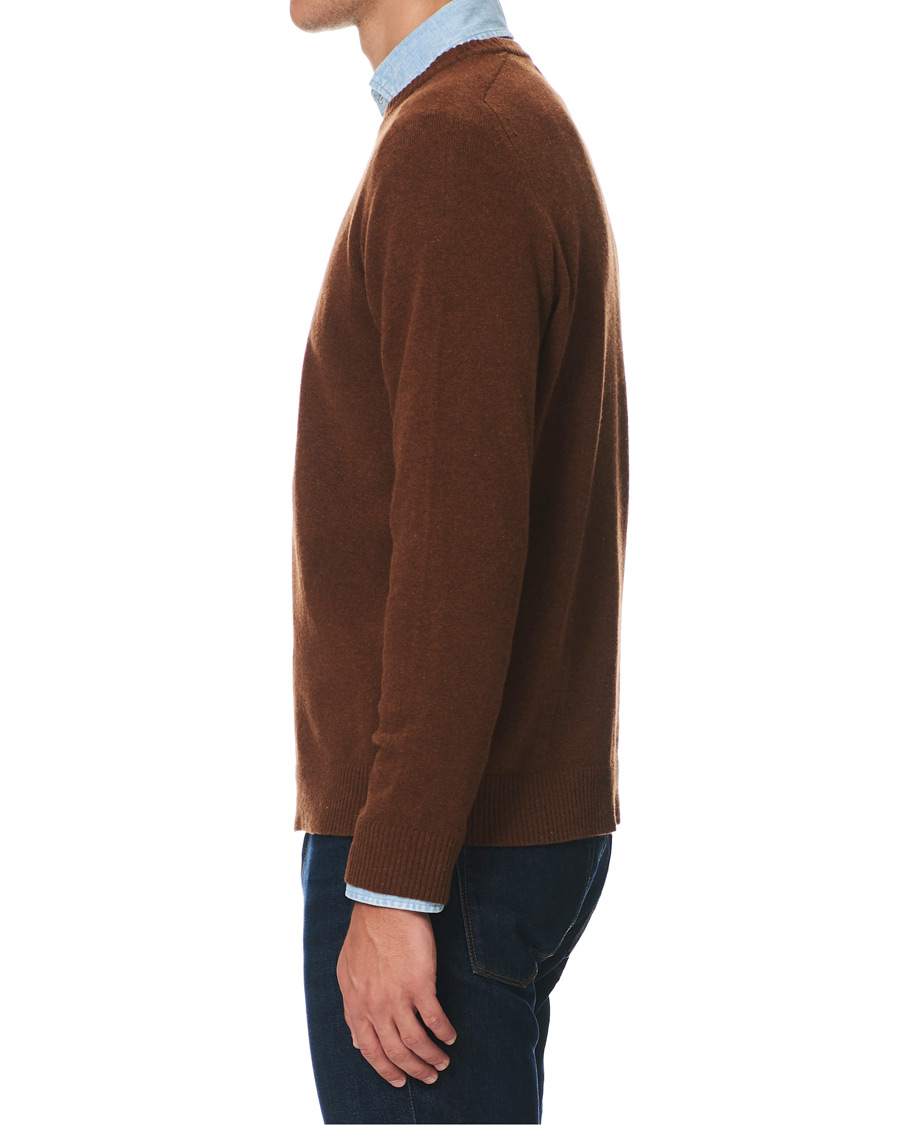 Herre | Gensere | NN07 | Edward Wool Crew Neck Pullover Canela Brown