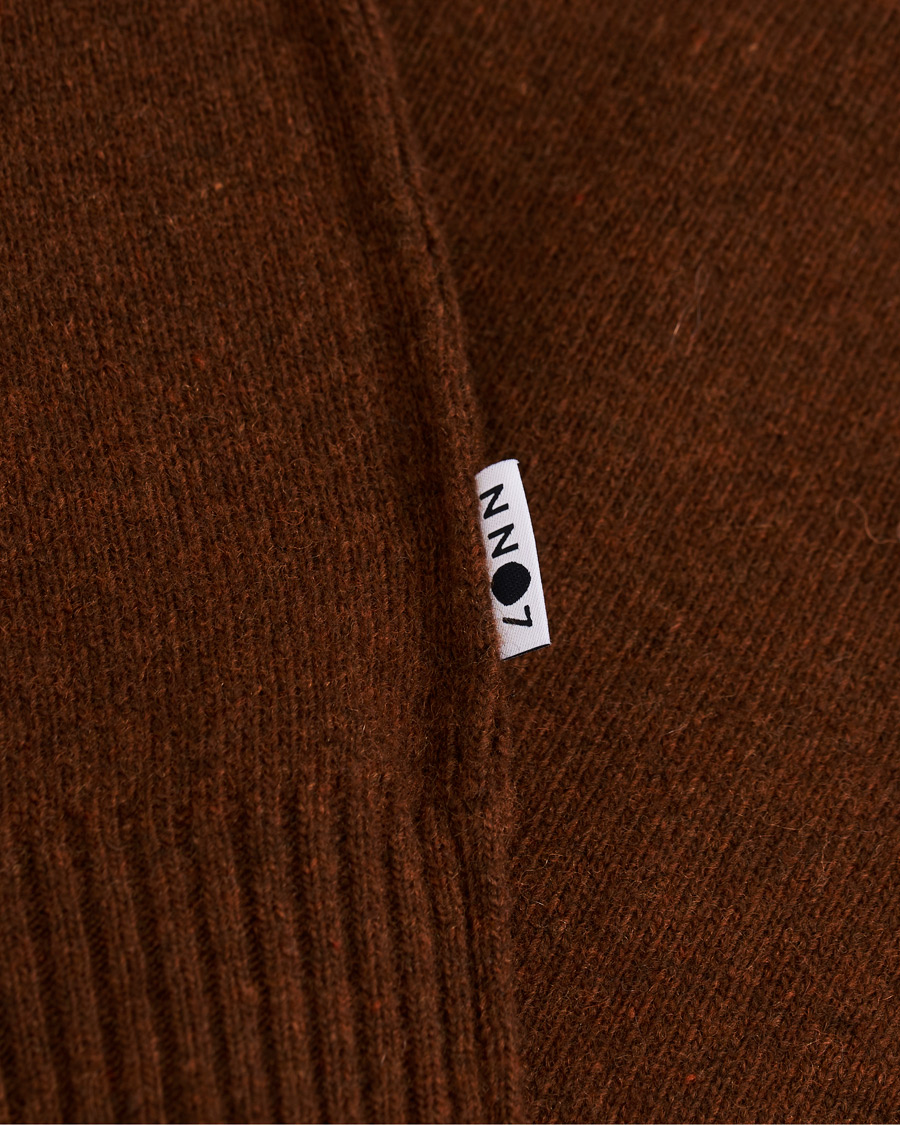 Herre | Gensere | NN07 | Edward Wool Crew Neck Pullover Canela Brown