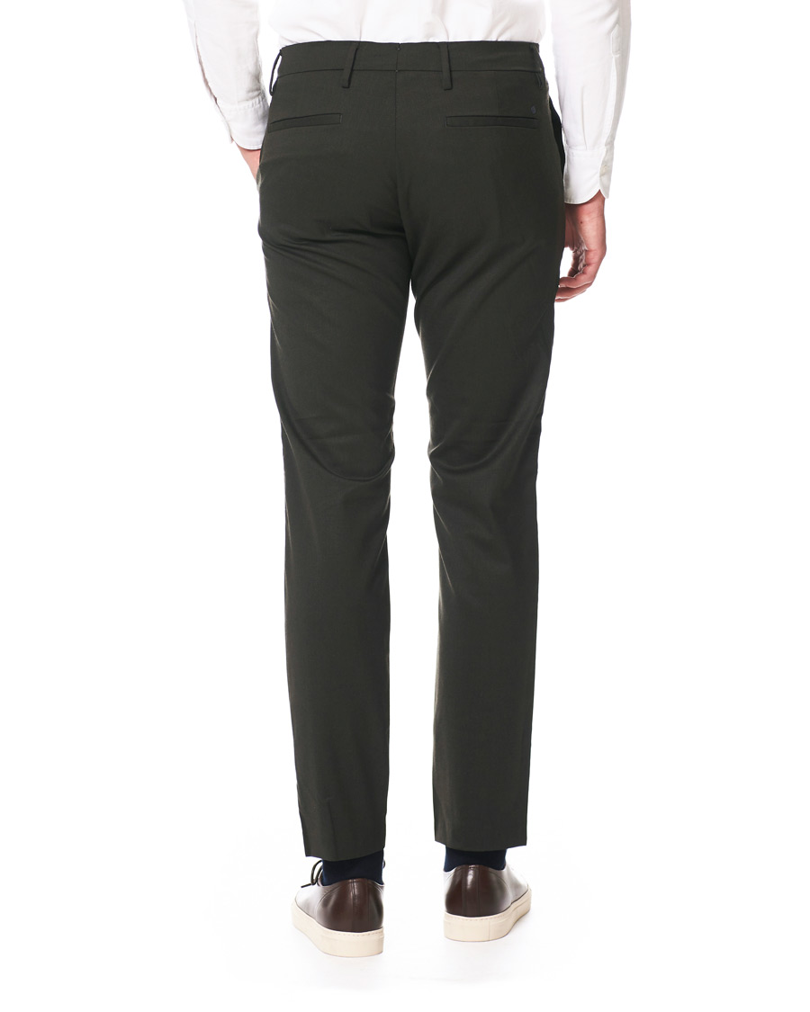 Herre | Bukser | NN07 | Theo Regular Fit Wool Trousers Army Green