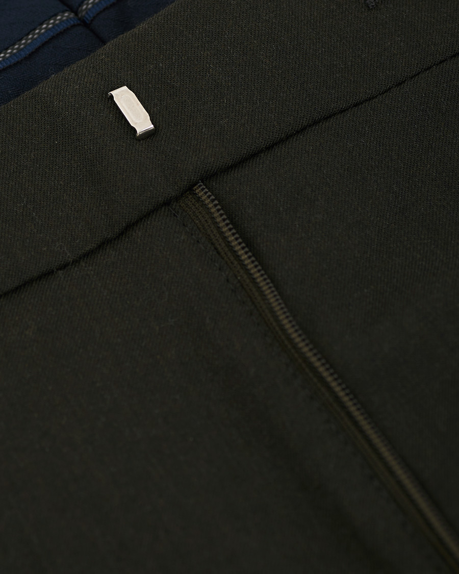 Herre | Bukser | NN07 | Theo Regular Fit Wool Trousers Army Green
