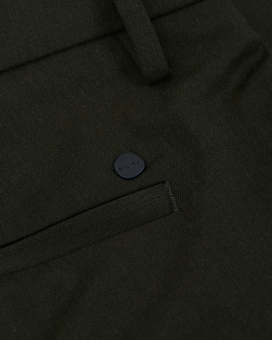 Herre | Bukser | NN07 | Theo Regular Fit Wool Trousers Army Green