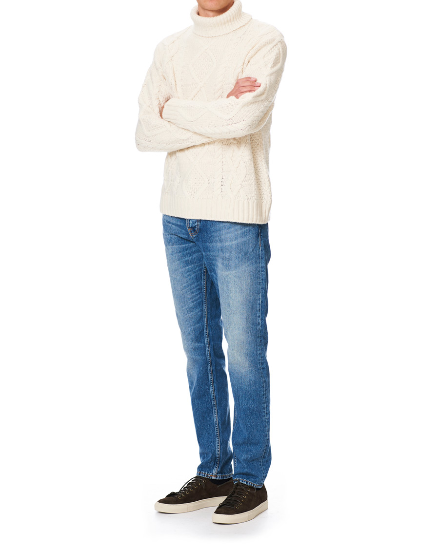 Herre | Gensere | Nudie Jeans | Didrik Braided Rollneck Dusty White