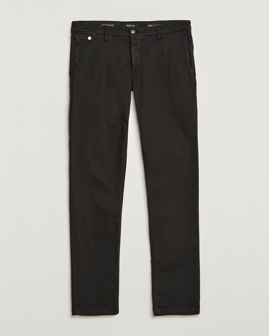 Herre | Bukser | Replay | Benni Hyperflex X-Lite Chinos Black