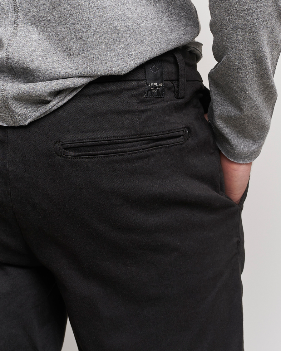 Herre | Bukser | Replay | Benni Hyperflex X-Lite Chinos Black