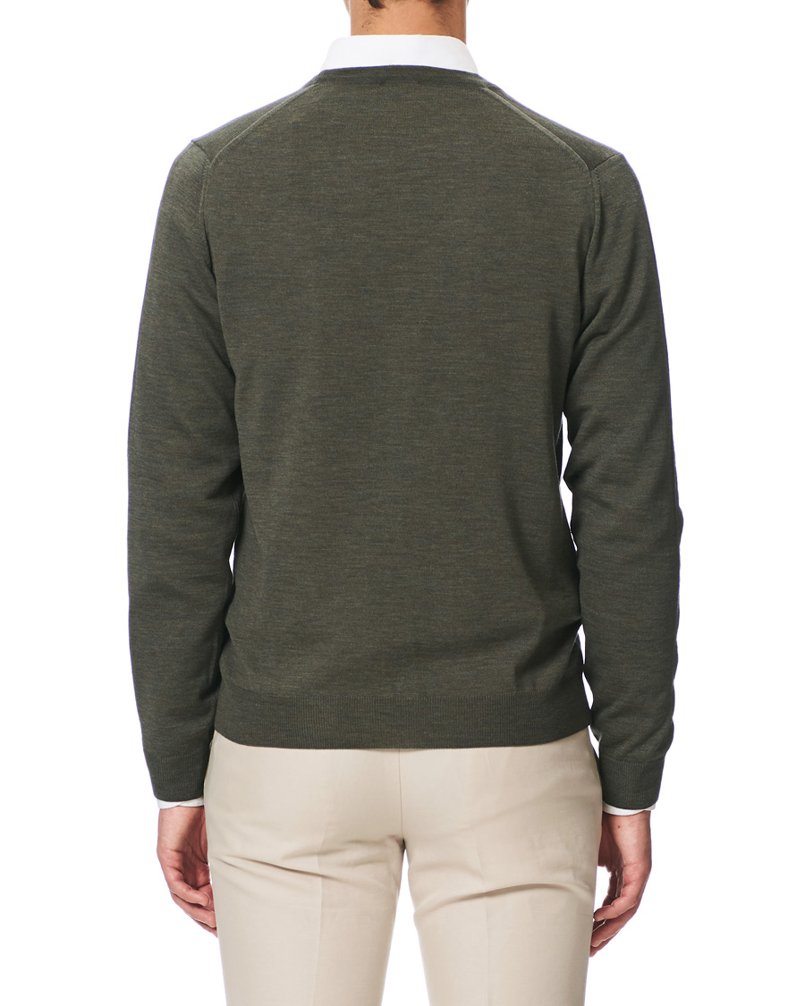Herre | Gensere | Stenströms | Merino Zegna Knitted Cardigan Green