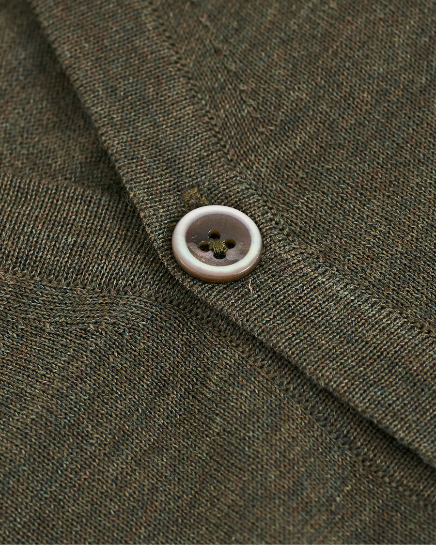 Herre | Gensere | Stenströms | Merino Zegna Knitted Cardigan Green