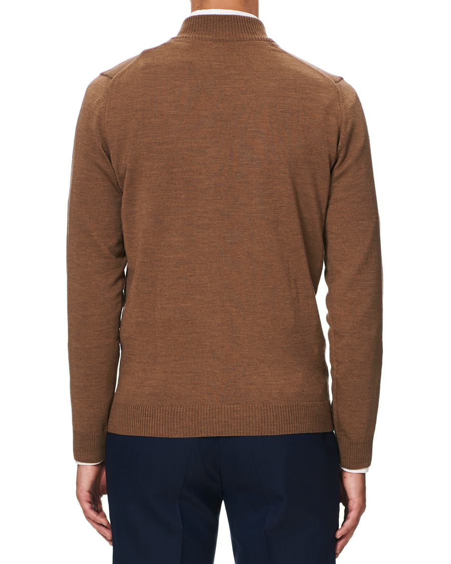 Herre | Gensere | Stenströms | Merino Half Zip Camel
