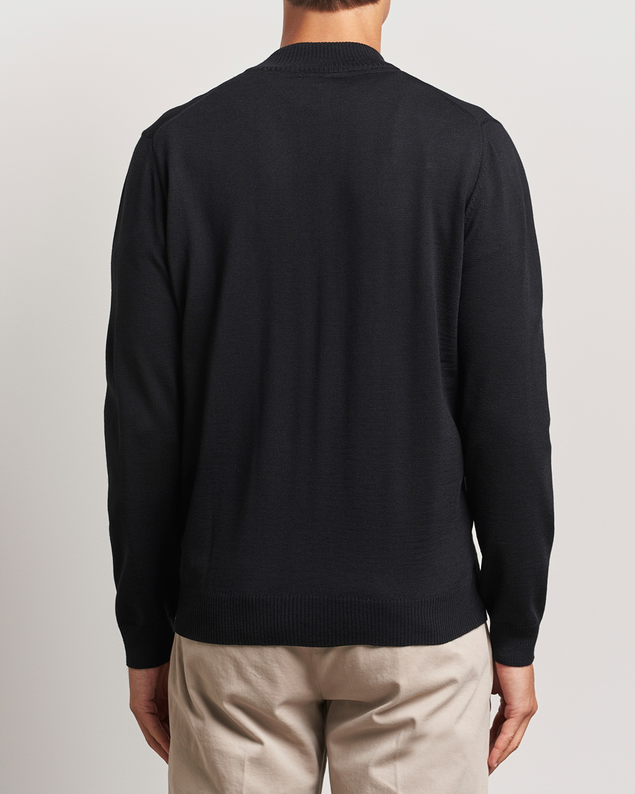 Herre | Gensere | Stenströms | Merino Full Zip Black