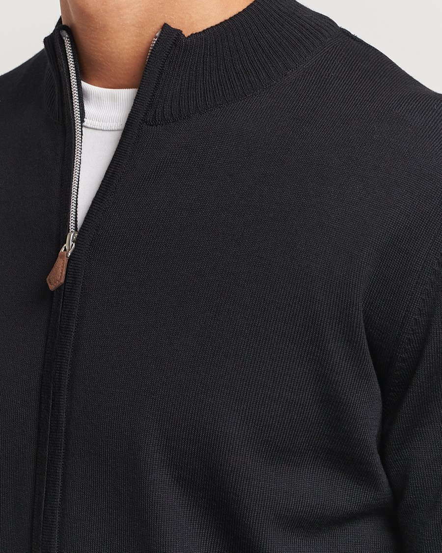 Herre | Gensere | Stenströms | Merino Full Zip Black