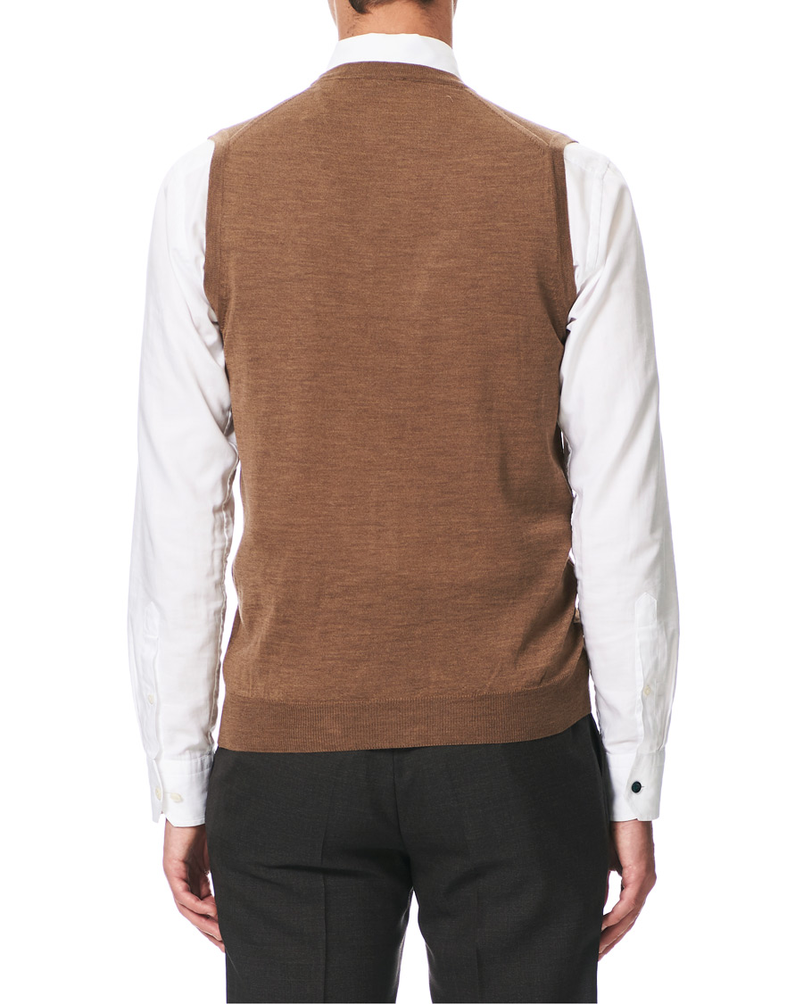 Herre | Gensere | Stenströms | Merino Slipover Camel