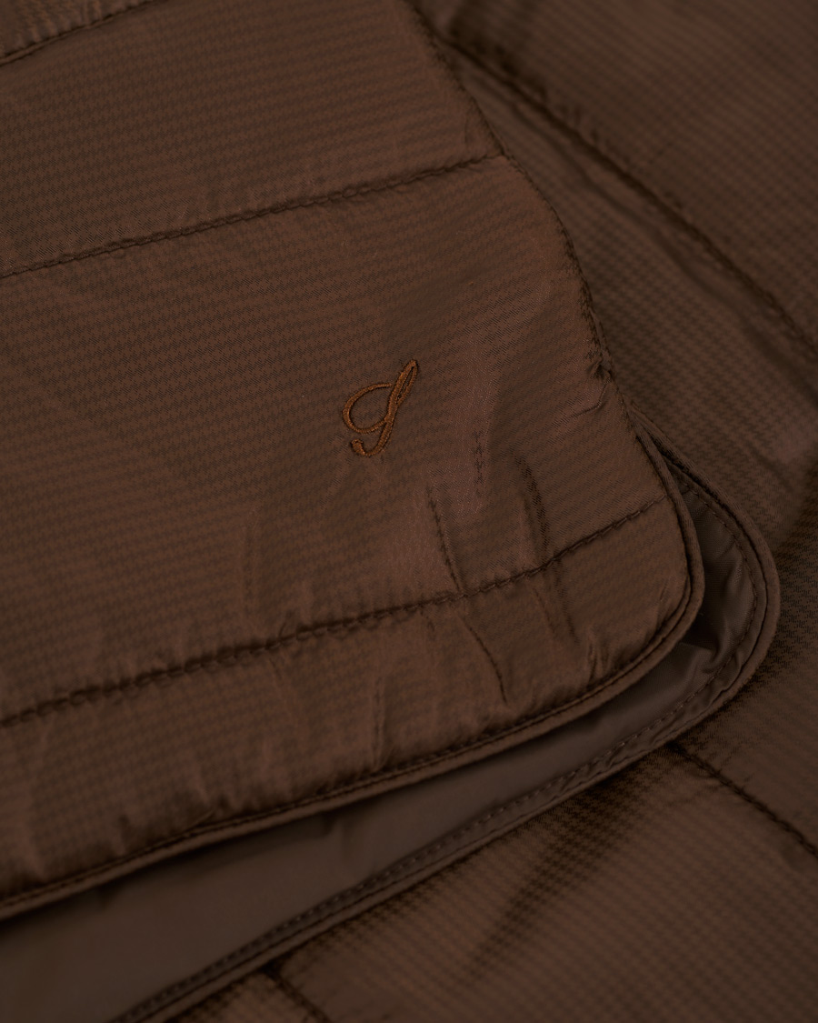 Herre | Jakker | Stenströms | Quilted Houndstooth Vest Brown