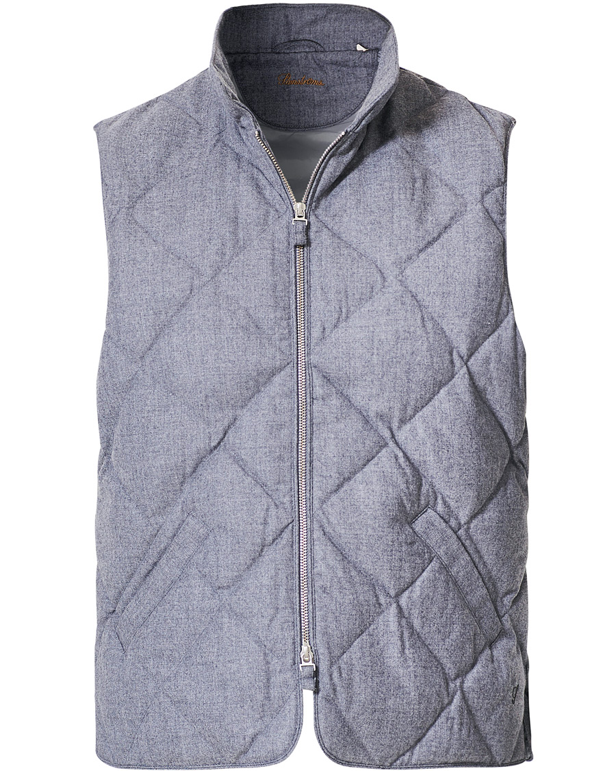 Herre | Jakker | Stenströms | Quilted Wool Vest Grey