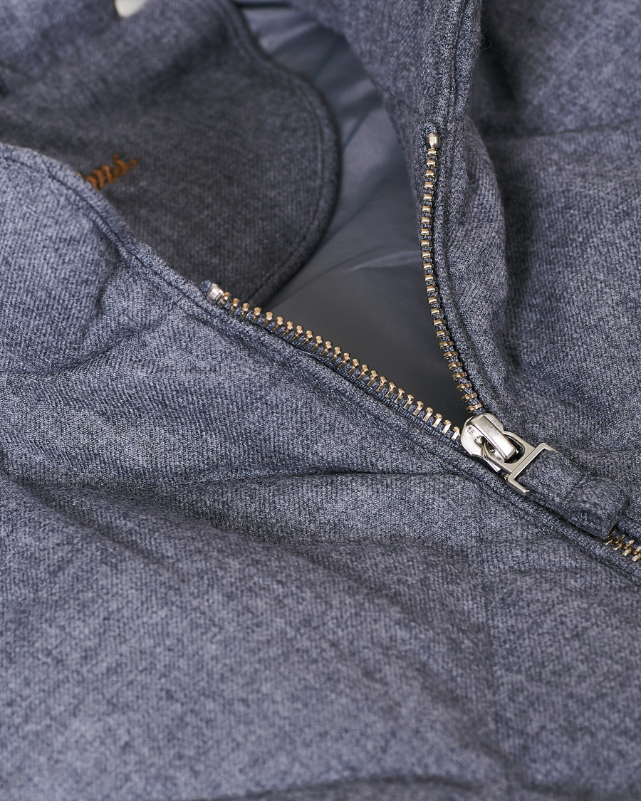 Herre | Jakker | Stenströms | Quilted Wool Vest Grey