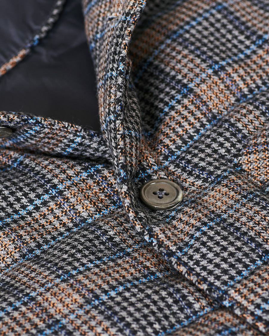 Herre | Jakker | Stenströms | Quilted Check Wool Vest Navy