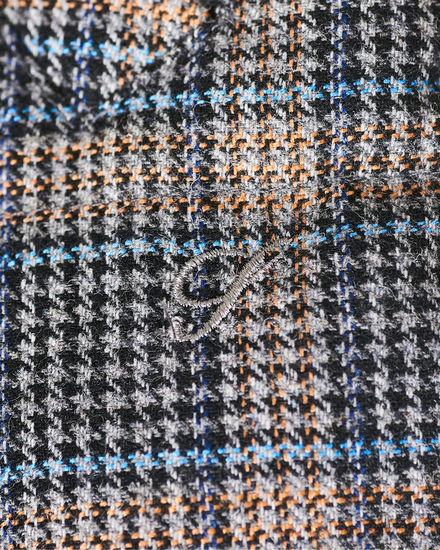 Herre | Jakker | Stenströms | Quilted Check Wool Vest Navy
